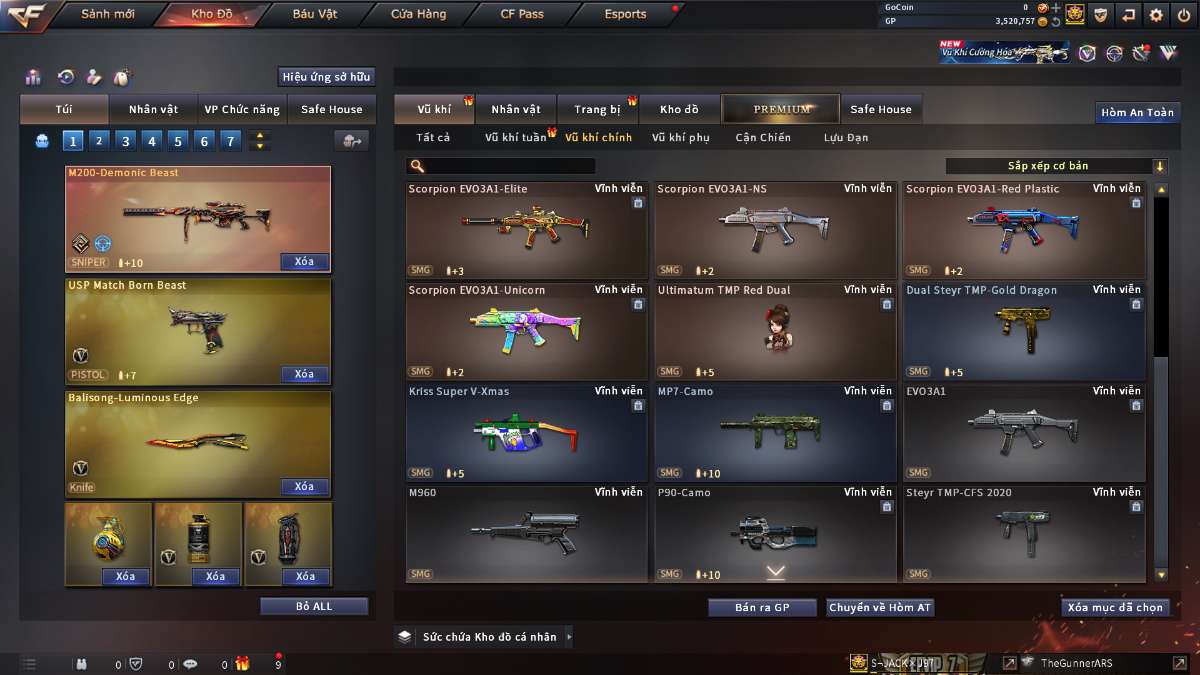 shop acc cf uy tin gia re